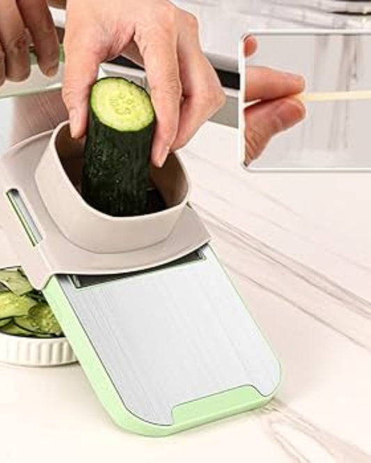 5 in 1 Multifunctional Vegetable Slicer & Chopper – Stainless Steel Blades | Safe & Easy Kitchen Tool – 1ZERO10