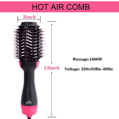 "One Step Hair Dryer and Volumizer Hot Air Brush – 3-in-1 Styler for Drying, Straightening & Volumizing - 1ZERO10