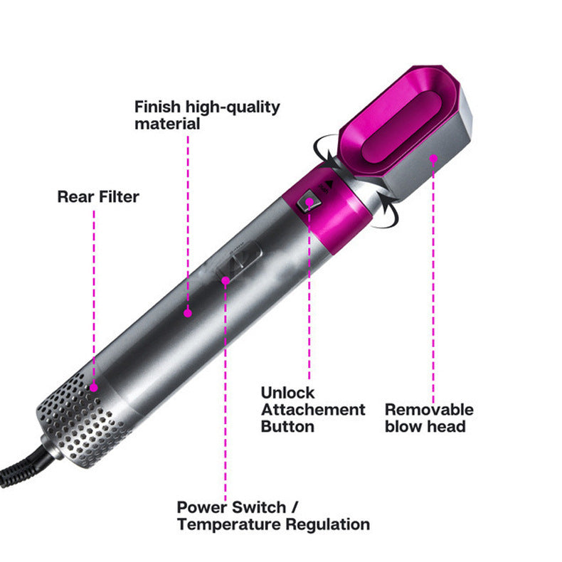5 in 1 Hair Dryer Hot Comb Set Professional Curling Iron Hair Straightener Styling Tool For Professional Hair Dryer Ho – 1ZERO10