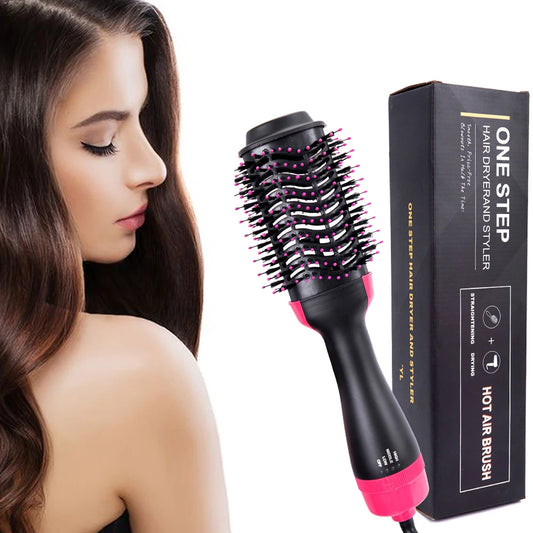 "One Step Hair Dryer and Volumizer Hot Air Brush – 3-in-1 Styler for Drying, Straightening & Volumizing - 1ZERO10